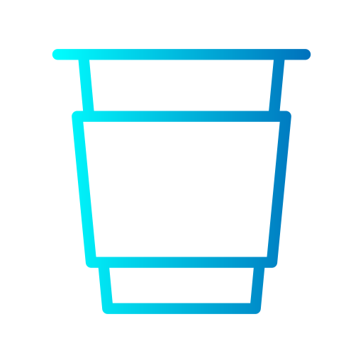 vaso de papel Generic gradient outline icono