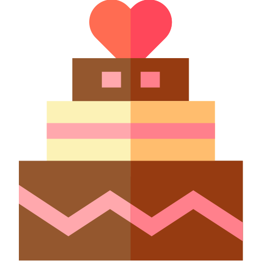 pastel de boda Basic Straight Flat icono