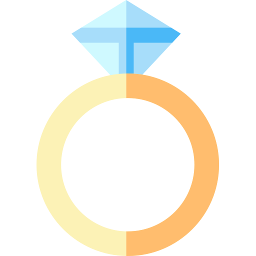 Engagement ring Basic Straight Flat icon