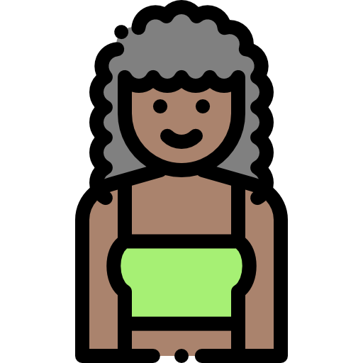 女性 Detailed Rounded Lineal color icon
