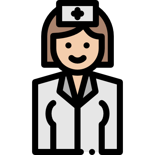 看護婦 Detailed Rounded Lineal color icon