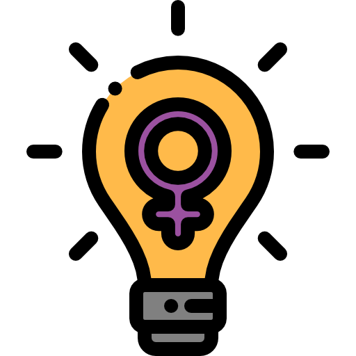 페미니즘 Detailed Rounded Lineal color icon