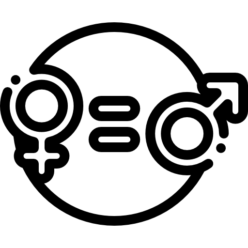평등 Detailed Rounded Lineal icon