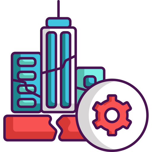 terremoto Flaticons Lineal Color icona