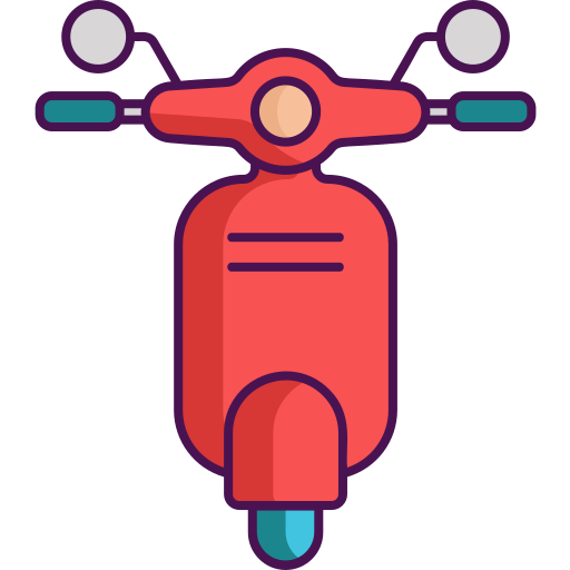 motorfiets Flaticons Lineal Color icoon