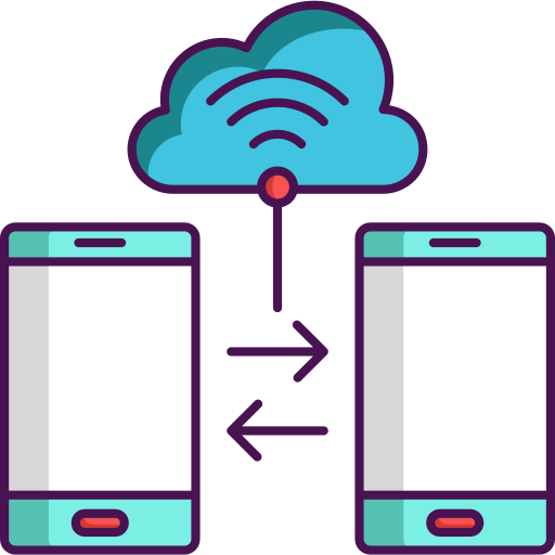 Data transfer Flaticons Lineal Color icon