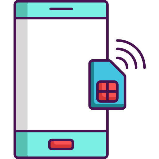 Sim card Flaticons Lineal Color icon