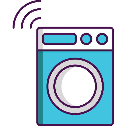 세탁기 Flaticons Lineal Color icon