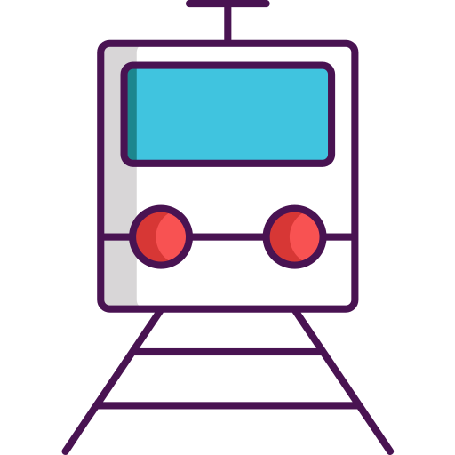 기차 Flaticons Lineal Color icon