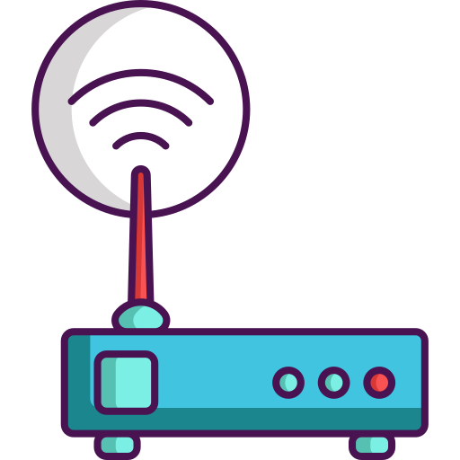 router de wifi Flaticons Lineal Color icono