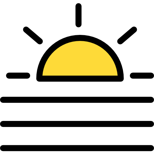 zachód słońca Darius Dan Lineal Color ikona