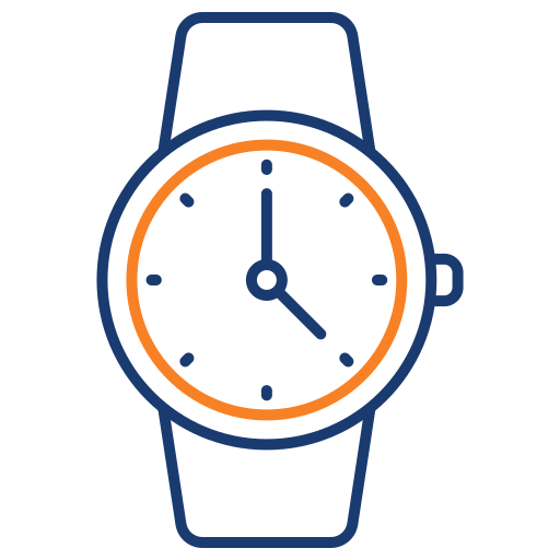 reloj de pulsera Generic color outline icono