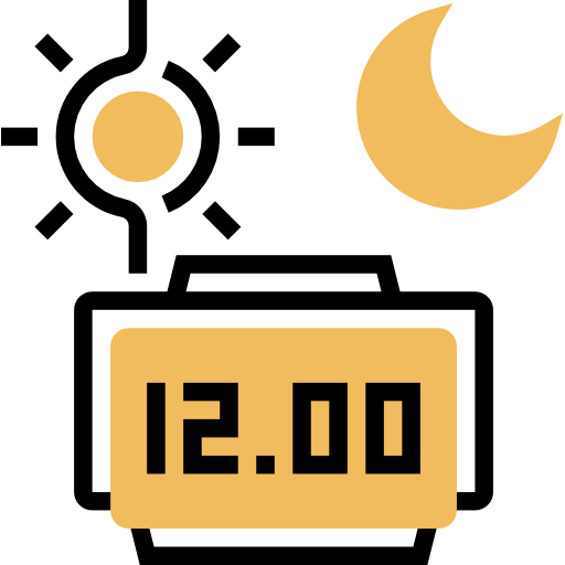 Table clock Meticulous Yellow shadow icon