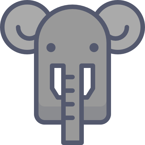 elefante Darius Dan Lineal Color icona