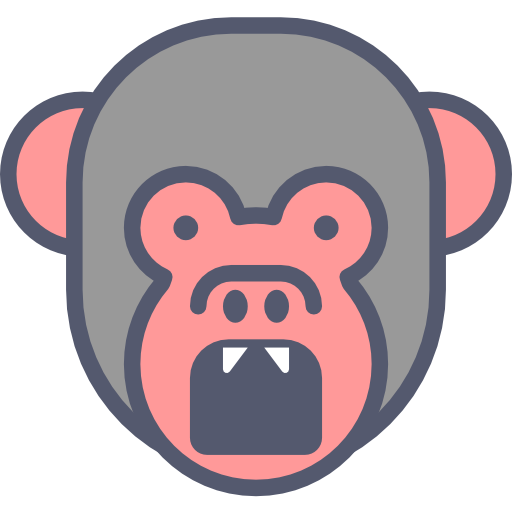 małpa Darius Dan Lineal Color ikona