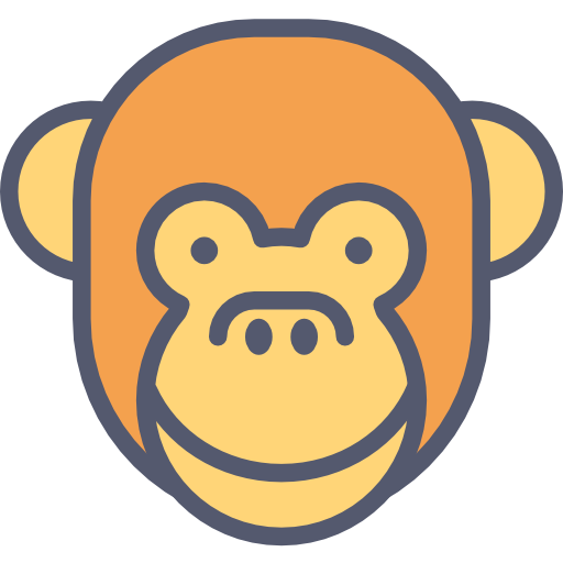 scimmia Darius Dan Lineal Color icona