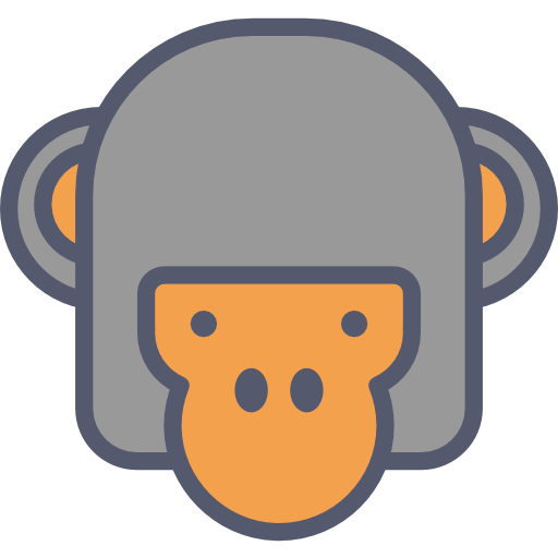 małpa Darius Dan Lineal Color ikona