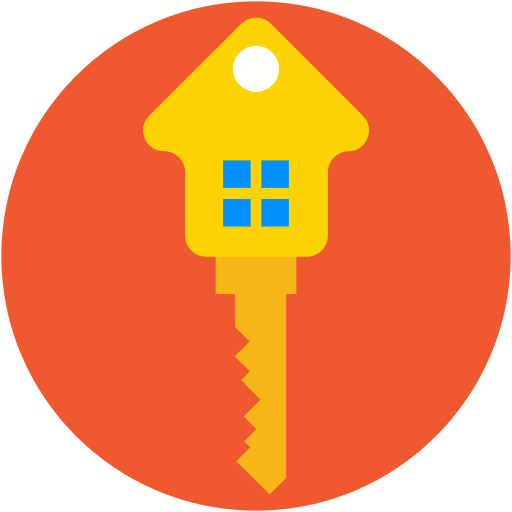 klucz do domu Generic color fill ikona
