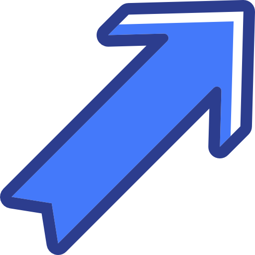 flecha diagonal  icono