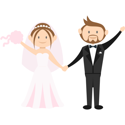 結婚式のカップル  icon