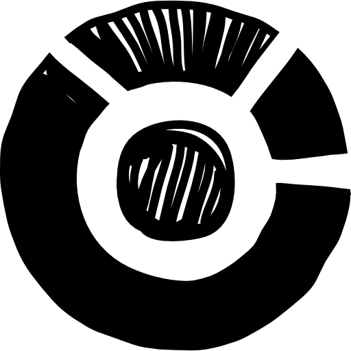 cirkeldiagram Hand Drawn Black icoon