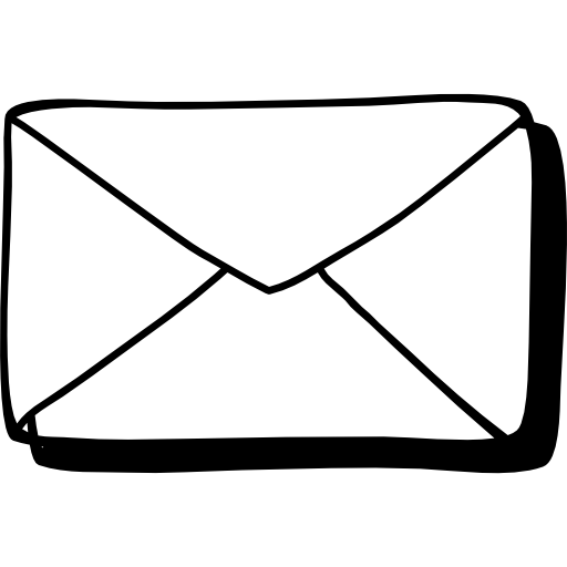 envelope Hand Drawn Black Ícone