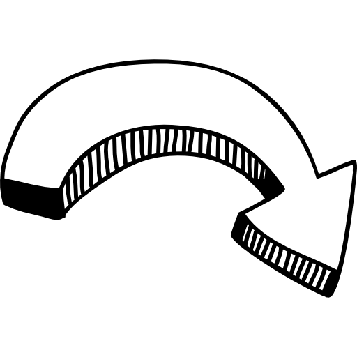 frecce Hand Drawn Black icona