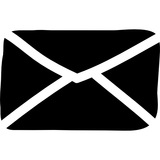 e-mail Hand Drawn Black icona