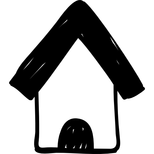casa Hand Drawn Black icona