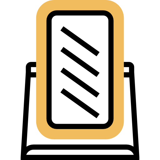 specchio a figura intera Meticulous Yellow shadow icona