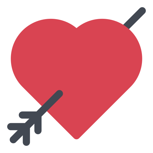 Love arrow Generic color fill icon