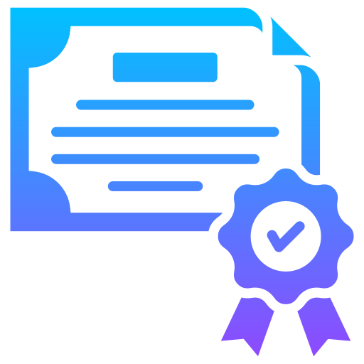 Certification Generic gradient fill icon