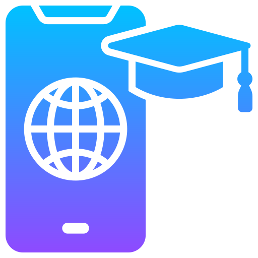 Mobile education Generic gradient fill icon