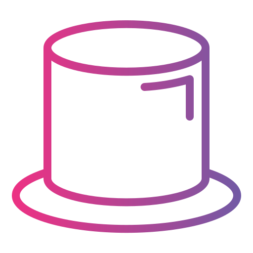 sombrero de copa Generic gradient outline icono