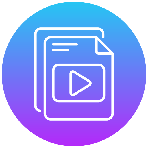 Video files Generic gradient fill icon