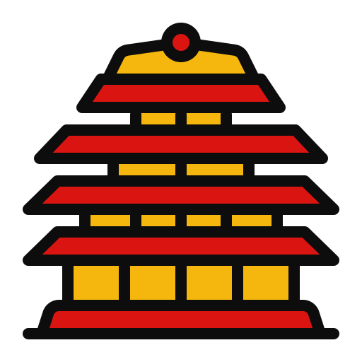 神社 Generic color lineal-color icon