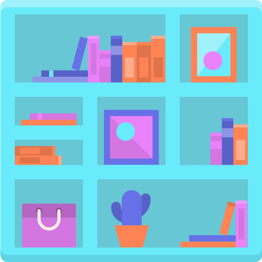 estante de libros Flaticons Flat icono