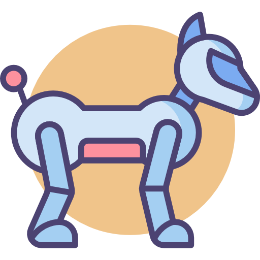 robotyczny pies Flaticons.com Flat ikona