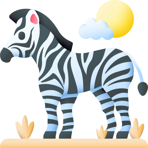 zebra 3D Color icona