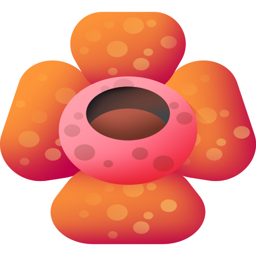 rafflesia arnoldii 3D Color icona
