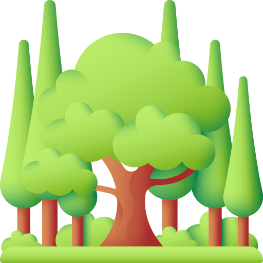 foresta 3D Color icona