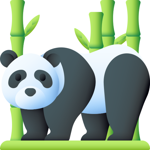 panda 3D Color Icône
