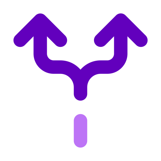 flechas divididas Generic color outline icono