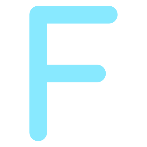 litera f Generic color fill ikona