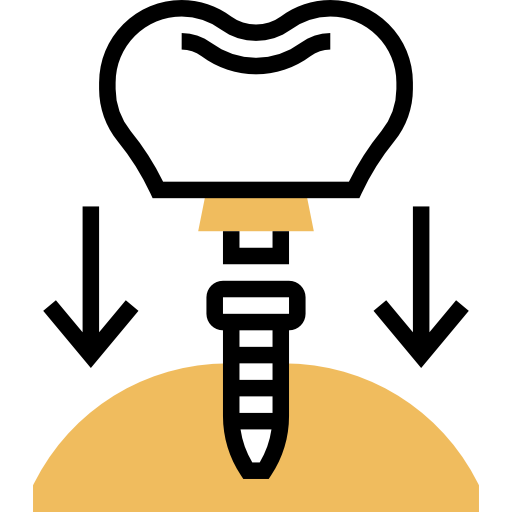 歯科インプラント Meticulous Yellow shadow icon