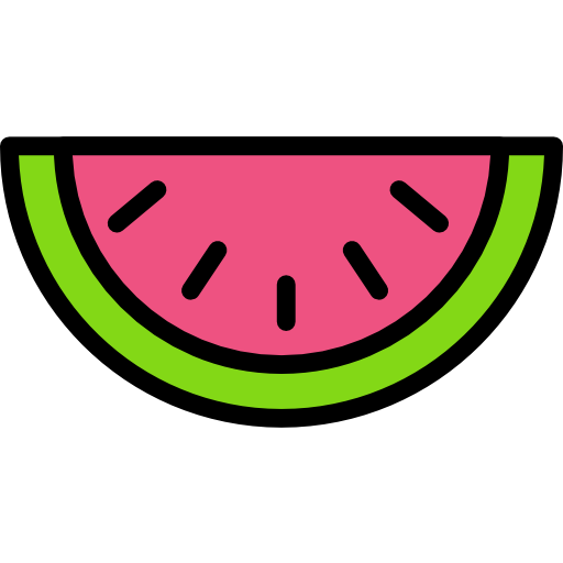 watermeloen Darius Dan Lineal Color icoon