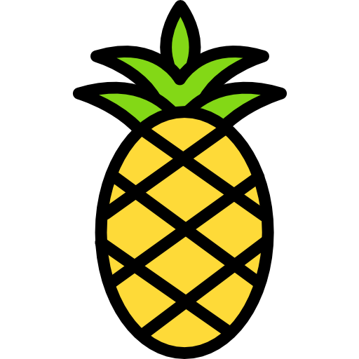 ananas Darius Dan Lineal Color ikona