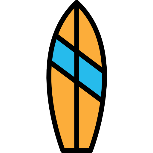 tabla de surf Darius Dan Lineal Color icono