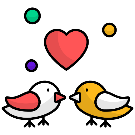 愛の鳥 Generic color lineal-color icon