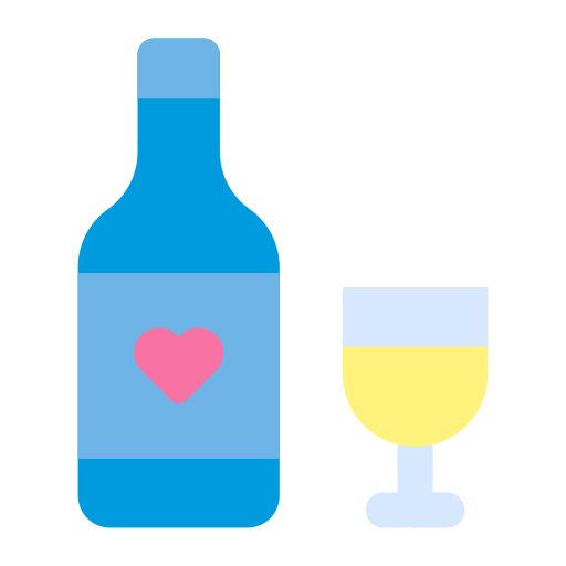 Бутылка и стакан Generic color fill иконка